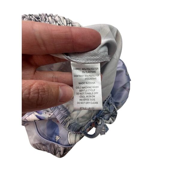 Le Rose Floral Satin Pajama Set Short Sleeve Top & Shorts Size Small - Picture 14 of 16